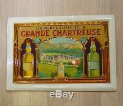 Tole Litho Grande Chartreuse Lithographiee Ancienne Liqueurs Elixir Garnier Old