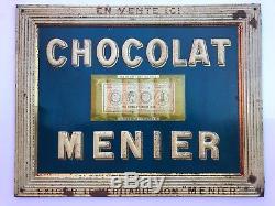 Tole Lithographie Gauffrée Chocolat MENIER