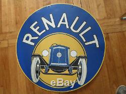 Tole Peinte Renault Automobile Annees 20/30 Tres Rare