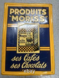 Tôle Publicitaire Plaque Produits Moriss Savon Lessive Deandreis Marseille