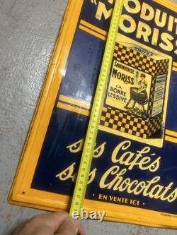 Tôle Publicitaire Plaque Produits Moriss Savon Lessive Deandreis Marseille