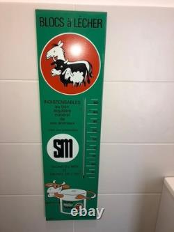 Tôle Thermomètre 68 x 18 cm Pub Salins du Midi Blocs à lécher pour Ruminants