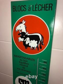 Tôle Thermomètre 68 x 18 cm Pub Salins du Midi Blocs à lécher pour Ruminants