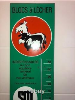 Tôle Thermomètre 68 x 18 cm Pub Salins du Midi Blocs à lécher pour Ruminants