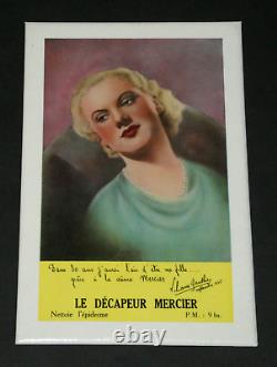 Tôle émaillée Le décapeur Mercier Liliane Gauthier objet publicitaire années 30