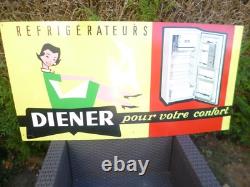 Tole lithographiée des années 60 H50 cm x L100 cm DIENER Réfrigerateur