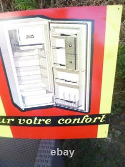 Tole lithographiée des années 60 H50 cm x L100 cm DIENER Réfrigerateur
