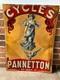 T&ocirc;le lithographi&eacute;e publicitaire CYCLES PANNETTON, NEUHAUS Paris, 1920