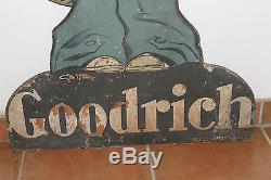 Très rare publicité GOODRICH signé GEO HAM sur panneau bois, garage, automobile