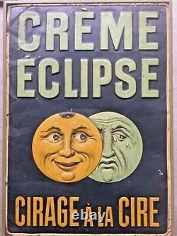 Tres Ancienne Plaque En Tôle Eclipse