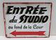 Tres Beau Panneau Peint Isorel Entrée du Studio Photo Photographe 38x30Cm 1950