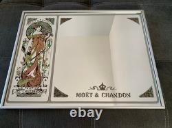 Tres Rare Ancien Miroir De Bar Mutcha. Champagne Möet Et Chandon Des Années 70