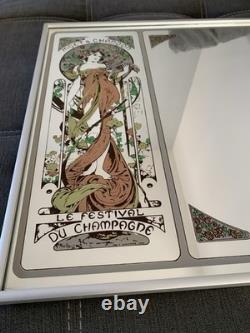 Tres Rare Ancien Miroir De Bar Mutcha. Champagne Möet Et Chandon Des Années 70