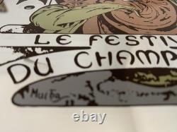 Tres Rare Ancien Miroir De Bar Mutcha. Champagne Möet Et Chandon Des Années 70