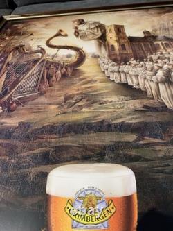 Tres Tres Rare Superbe Grand Cadre Biere Grimbergen. Au Nom Du Silence