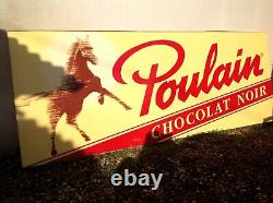 Tres Tres Rare Tole Ancienne Chocolat Poulain 1988