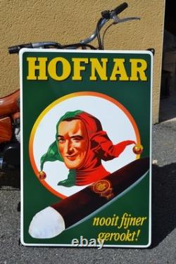 Très grande PLAQUE EMAILLE HOFNAR cigares ++ 1 mètre 60 cm ++