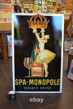 Très grande PLAQUE EMAILLE SPA MONOPOLE enamel sign emailschild