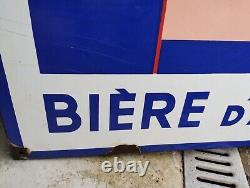 Très rare Plaque Émaillée Ancienne LUTTERBACH 1,5m1m Bière d'Alsace 1959