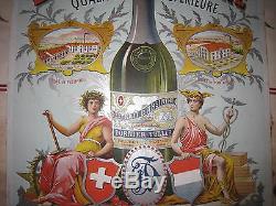 Tres rare beau carton absinthe dornier tuller fleurier suisse pontarlier france
