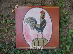 Très rare plaque émaillée bière COQ HARDI 1950 brasserie tonneau Nord émail TOP