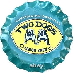 Two Dogs Lemon Brew 1996 Enseigne Bouchon Australian Original 57cm x 57cm