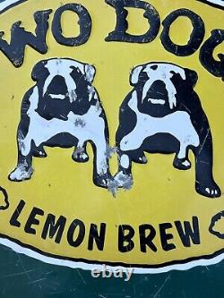 Two Dogs Lemon Brew 1996 Enseigne Bouchon Australian Original 57cm x 57cm