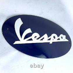 Vespa Plaque en Email Émaille Plaque Émail Signer 46x27 CM