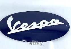 Vespa Plaque en Email Émaille Plaque Émail Signer 46x27 CM