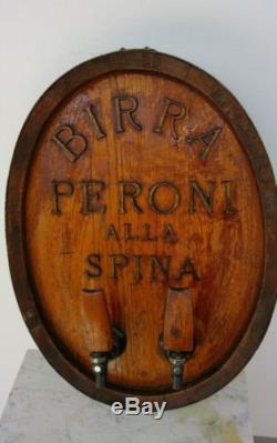 Vintage Antico spillatore BIRRA PERONI no insegna smaltata beer advertising