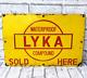 Vintage Collectible LYKA WATERPROOF COMPOUND Antique Porcelaine Email Sign Board