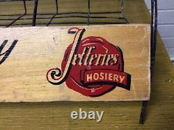 Vintage Jefferies Hosiery boutique Comptoir affichage parfait pour une boutique vintage boutique