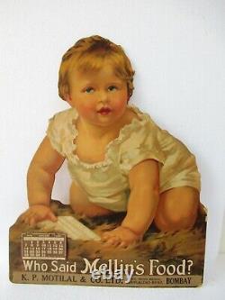 Vintage Mellin'S Baby Food Découpé Publicité Signe Carton Calendrier C 1930 F