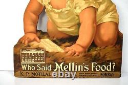 Vintage Mellin's Nourriture Bébé Découpé Publicité Signe Carton Calendrier C