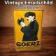 Vintage Photo Alt GOERZ Plaque &Eacute;maill&eacute;e Publicitaire Enamel Sign