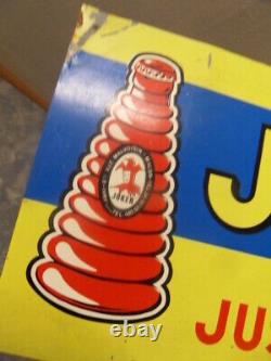 Vintage Tin plate advertising plaque tole publicitaire pub jus fruit Joker 60's