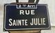 Vintage plaque de rue émaillée Sainte Julie a Marseille enamel Road Sign