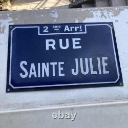 Vintage plaque de rue émaillée Sainte Julie a Marseille enamel Road Sign