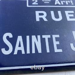 Vintage plaque de rue émaillée Sainte Julie a Marseille enamel Road Sign