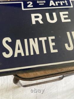 Vintage plaque de rue émaillée Sainte Julie a Marseille enamel Road Sign
