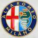 XL Alfa Romeo Milano Plaque en Email Émail Signer Ø 30 CM