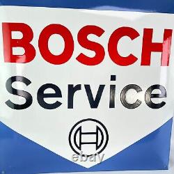 XL Bosch Service Plaque en Email Émaille Bouclier 50x50cm