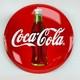 XL COCA COLA Panneau &Eacute;maill&eacute; Bomb&eacute; Email &Oslash; 50 cm
