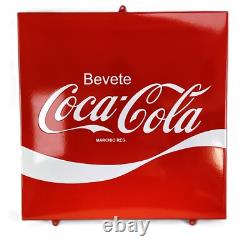 XL Coca Cola Plaque Émaillée Nostalgique Française 50x50cm Carrée