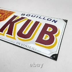 XL KUB Bouillon Logo 25x50 CM Plaque en Email Émaille Plaque Émail Signer