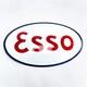 XL Logo ESSO Emaille Ovale Panneau Signal&eacute;tique 50 x 29 cm