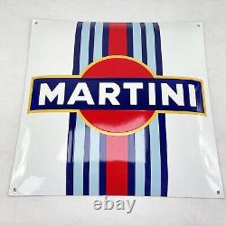 XL Martini Racing Plaque en Email Plaque Émail Signer 44x44cm