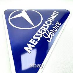 XL Messerschmitt Service Plaque en Email Plaque Émail Signer 60 X 42 CM
