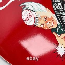 XL Plaque Emaillette Coca Cola Ronde En Métal Émaillé Ø 50 cm