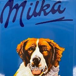 XXL Mika Suchard Saint-Bernard Chocolat 100x52 CM Plaque en Email Émaille Plaque